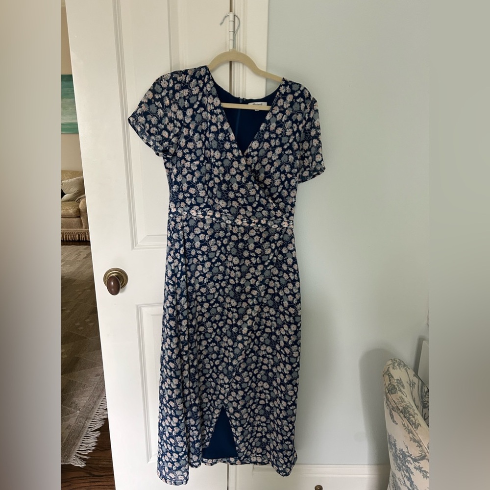 Madewell Daisy faux wrap dress cottage core prairie floral dress 10